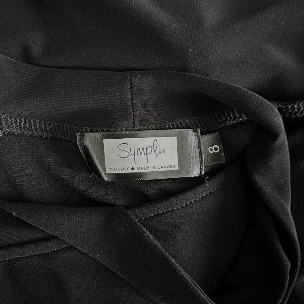 Sympli Tunic Top Women's Size 8 Black Curved Hem - Picture 5 of 5